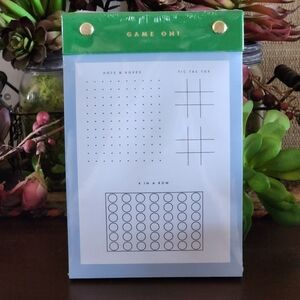 Kate Spade Game Pads Dots & Boxes, Tic Tac Toe, 4 in a Row. NWT